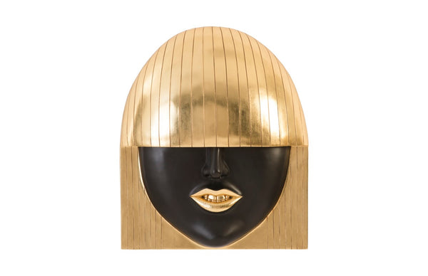 Phillips Collection Fashion Faces Wall Art - Chic Resin Décor Piece With Striking Style To Elevate Your Space Elegantly Black,Gold Resin Ph94746