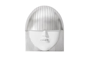 Phillips Collection Fashion Faces Wall Art – Modern Sculptural Design in Crisp White and Bright Silver for Chic Decor Large, Pout, White and Silver Leaf PH94747
