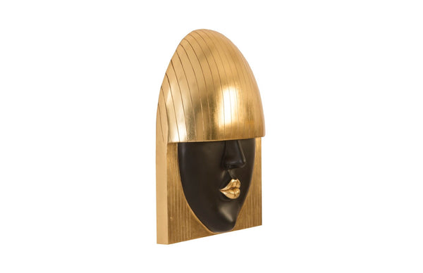 Phillips Collection Fashion Faces Wall Art - Chic Resin Décor Piece With Striking Style To Elevate Your Space Elegantly Black,Gold Resin Ph94748