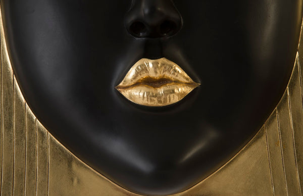 Phillips Collection Fashion Faces Wall Art - Chic Resin Décor Piece With Striking Style To Elevate Your Space Elegantly Black,Gold Resin Ph94748