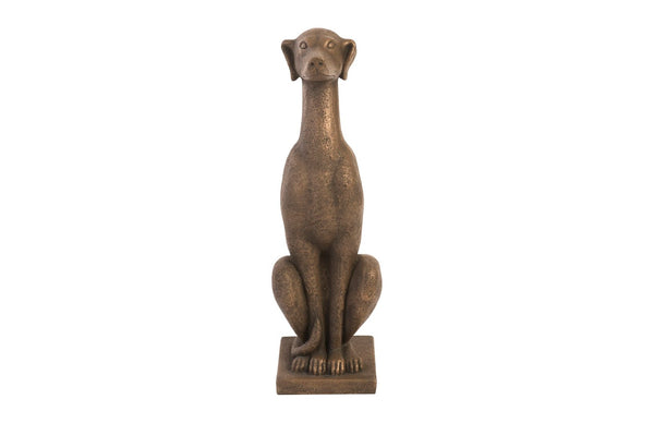 Phillips Collection Greyhound, Greyhound Sculpture - Elegant Bronze Finish Resin Art, Weather-Resistant for Indoor & Outdoor Use PH95098