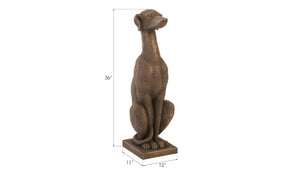 Phillips Collection Greyhound, Greyhound Sculpture - Elegant Bronze Finish Resin Art, Weather-Resistant for Indoor & Outdoor Use PH95098