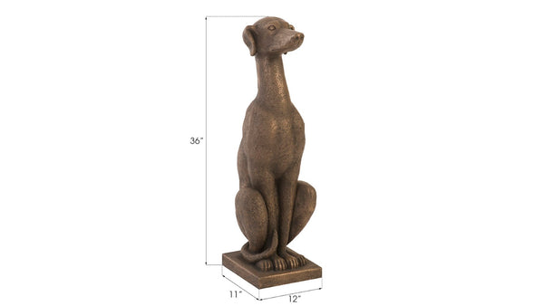 Phillips Collection Greyhound, Greyhound Sculpture - Elegant Bronze Finish Resin Art, Weather-Resistant for Indoor & Outdoor Use PH95098