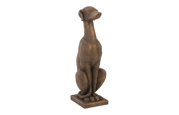 Phillips Collection Greyhound, Greyhound Sculpture - Elegant Bronze Finish Resin Art, Weather-Resistant for Indoor & Outdoor Use PH95098