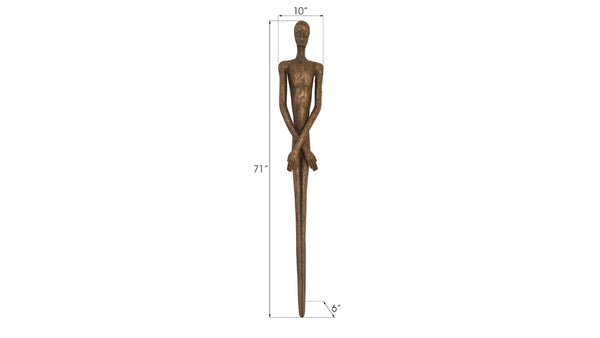 Phillips Collection Lloyd Wall Sculpture - Striking Mid-Century Modern Art Piece by Raymond Waite for Home Décor Resin, Bronze Finish PH95571