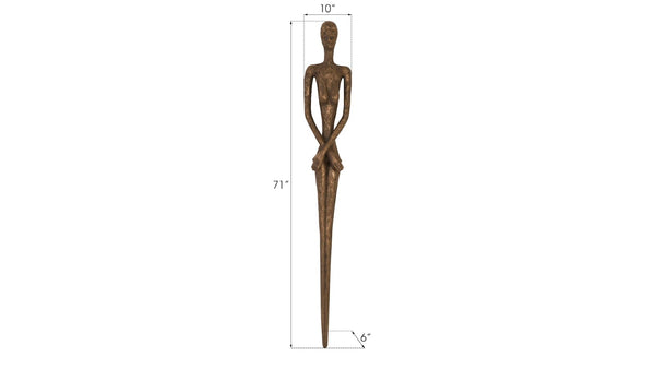 Phillips Collection Lottie Wall Sculpture by Raymond Waite - Striking Mid-Century Modern Art for Contemporary Spaces Resin, Bronze Finish PH95572