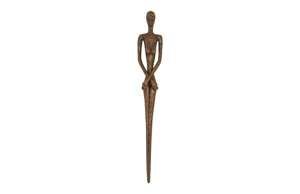 Phillips Collection Lottie Wall Sculpture by Raymond Waite - Striking Mid-Century Modern Art for Contemporary Spaces Resin, Bronze Finish PH95572