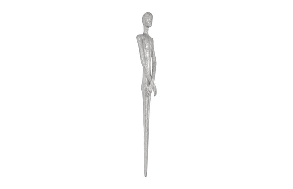 Phillips Collection Lloyd Wall Sculpture - Striking Mid-Century Modern Art Piece by Raymond Waite for Home Décor Resin, Silver Leaf PH95573