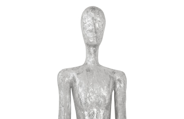 Phillips Collection Lloyd Wall Sculpture - Striking Mid-Century Modern Art Piece by Raymond Waite for Home Décor Resin, Silver Leaf PH95573