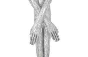 Phillips Collection Lloyd Wall Sculpture - Striking Mid-Century Modern Art Piece by Raymond Waite for Home Décor Resin, Silver Leaf PH95573