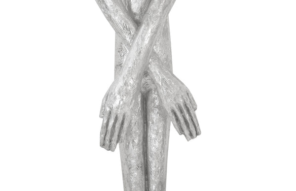 Phillips Collection Lloyd Wall Sculpture - Striking Mid-Century Modern Art Piece by Raymond Waite for Home Décor Resin, Silver Leaf PH95573