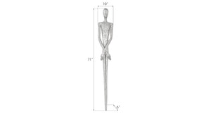 Phillips Collection Lloyd Wall Sculpture - Striking Mid-Century Modern Art Piece by Raymond Waite for Home Décor Resin, Silver Leaf PH95573