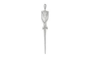 Phillips Collection Lloyd Wall Sculpture - Striking Mid-Century Modern Art Piece by Raymond Waite for Home Décor Resin, Silver Leaf PH95573