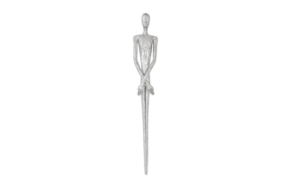 Phillips Collection Lloyd Wall Sculpture - Striking Mid-Century Modern Art Piece by Raymond Waite for Home Décor Resin, Silver Leaf PH95573