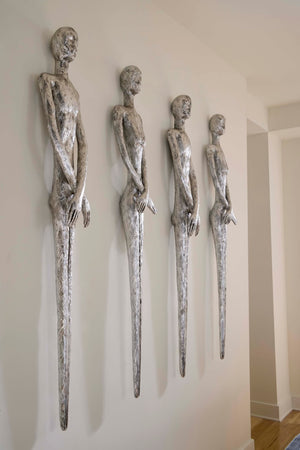Phillips Collection Lottie Wall Sculpture by Raymond Waite - Striking Mid-Century Modern Art for Contemporary Spaces Resin, Silver Leaf PH95574