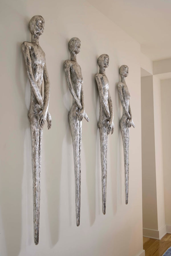 Phillips Collection Lottie Wall Sculpture by Raymond Waite - Striking Mid-Century Modern Art for Contemporary Spaces Resin, Silver Leaf PH95574