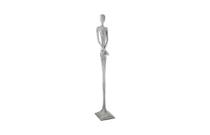 Phillips Collection Lottie Sculpture - Mid-Century Modern Elegance with Handcrafted Texture for Stylish Home Decor Resin, Liquid Silver PH95577