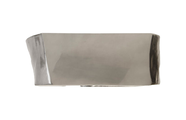 Phillips Collection Plateada Hollow Console - Modern Organic Design with Sculptural Silhouette for Entryway and Living Room Liquid Silver PH95579
