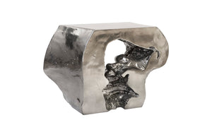 Phillips Collection Plateada Hollow Console - Modern Organic Design with Sculptural Silhouette for Entryway and Living Room Liquid Silver PH95579