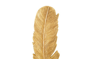 Phillips Collection Feathers Wall Art - Modern Organic Silver Sculptures for Elegant Home Decor and Contemporary Style Large, Gold Leaf, Set of 2 PH95596