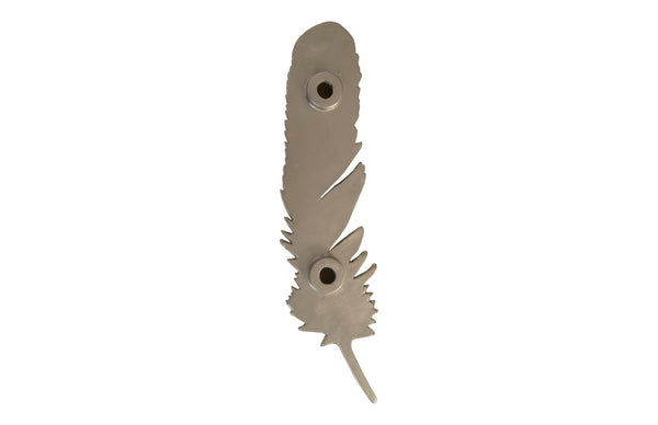 Phillips Collection Feathers Wall Art - Modern Organic Silver Sculptures for Elegant Home Decor and Contemporary Style Large, Silver Leaf, Set of 2 PH96270