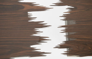 Phillips Collection Floating Wood Veneer Glass Coffee Table Low Profile Modern Living Room Accent PH96672