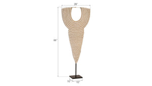 Phillips Collection Shell Necklace Sculpture on Stand - Handmade Coastal Art Piece for Elegant Home Décor & Accents PH96689