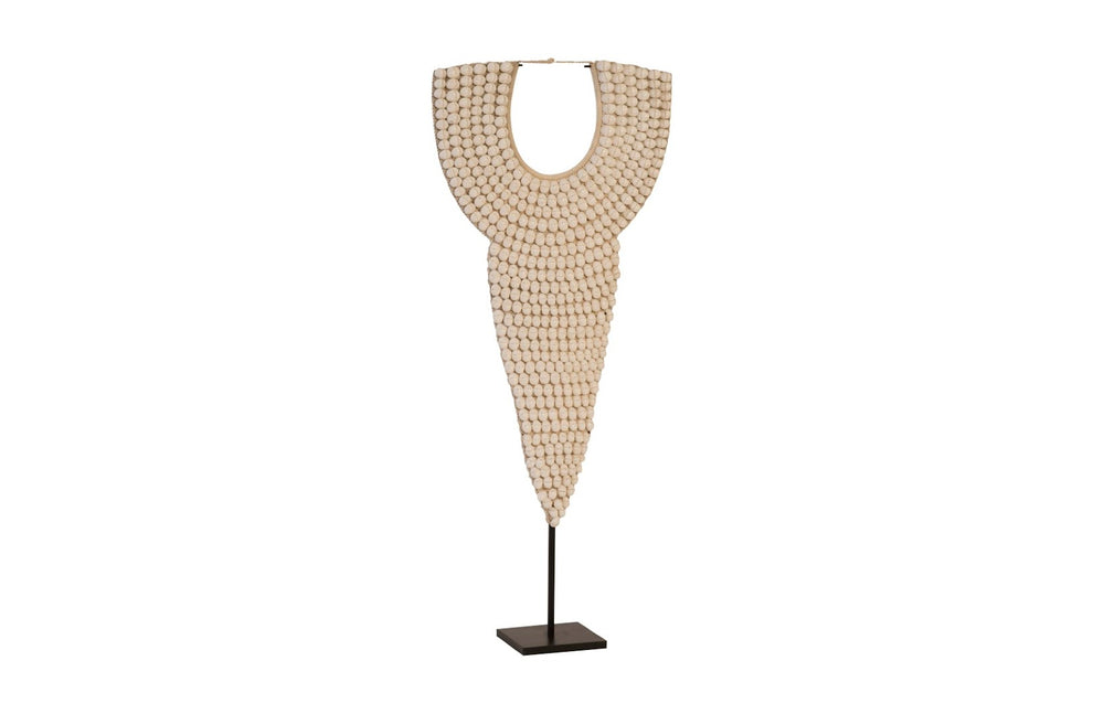 Phillips Collection Shell Necklace Sculpture on Stand - Handmade Coastal Art Piece for Elegant Home Décor & Accents PH96689