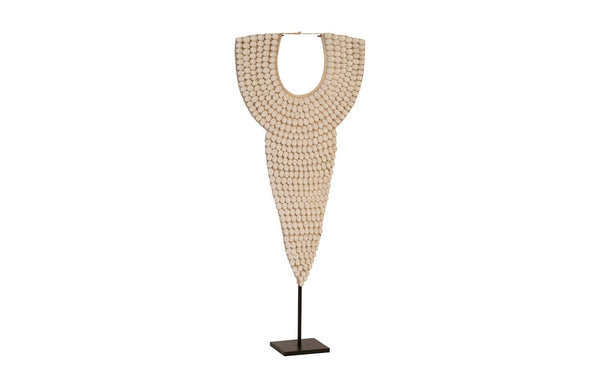 Phillips Collection Shell Necklace Sculpture on Stand - Handmade Coastal Art Piece for Elegant Home Décor & Accents PH96689