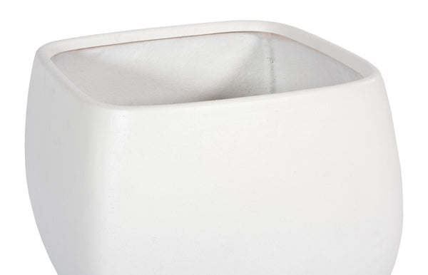 Phillips Collection Swell Planter - Elegant Modern Design for Indoor or Outdoor Spaces, Perfect for Stylish Displays Large, White PH97027