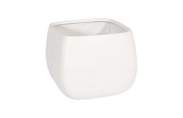 Phillips Collection Swell Planter - Elegant Modern Design for Indoor or Outdoor Spaces, Perfect for Stylish Displays Large, White PH97027