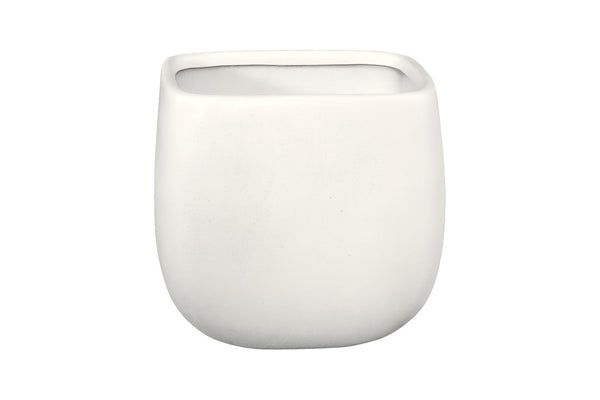 Phillips Collection Swell Planter - Elegant Modern Design for Indoor or Outdoor Spaces, Perfect for Stylish Displays Small, White PH97028