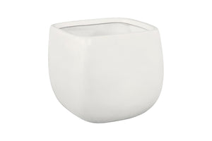Phillips Collection Swell Planter - Elegant Modern Design for Indoor or Outdoor Spaces, Perfect for Stylish Displays Small, White PH97028