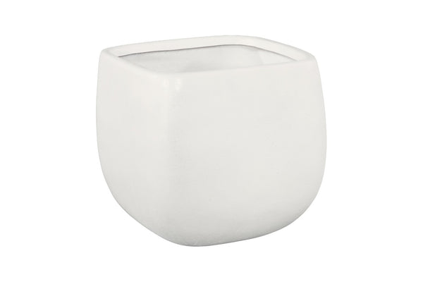 Phillips Collection Swell Planter - Elegant Modern Design for Indoor or Outdoor Spaces, Perfect for Stylish Displays Small, White PH97028