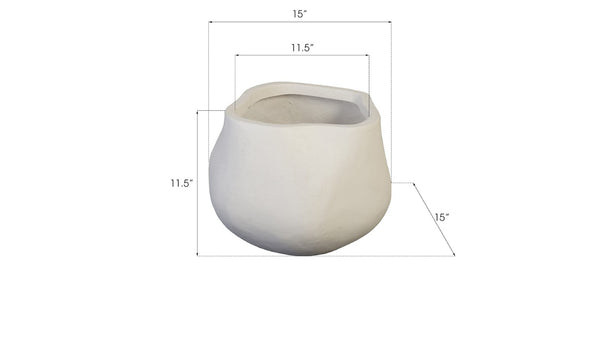Phillips Collection Amorphous Planter - Modern Organic Design for Stylish Gardens, Patios, and Indoor Displays Small, White PH97030