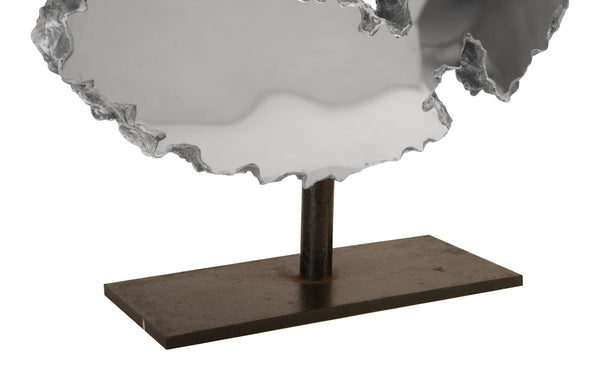 Phillips Collection Lava Slice Sculpture on Stainless Steel Stand - Bold Organic Accent for Modern Home Decor PH97069