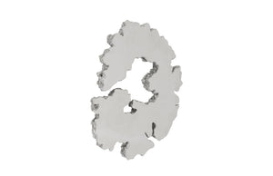 Phillips Collection Lava Stone Finish Resin Wall Sculpture with Mirror Polished Stainless Steel Border PH97071