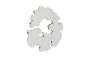 Phillips Collection Lava Stone Finish Resin Wall Sculpture with Mirror Polished Stainless Steel Border PH97071