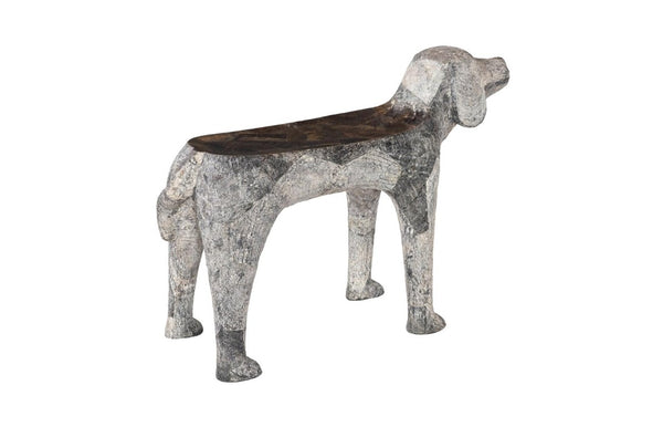 Phillips Collection Dog Sculptural Side Table with Iridescent Pen Shell Inlay for Eclectic Living Spaces PH97074
