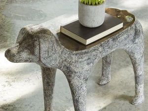 Phillips Collection Dog Sculptural Side Table with Iridescent Pen Shell Inlay for Eclectic Living Spaces PH97074