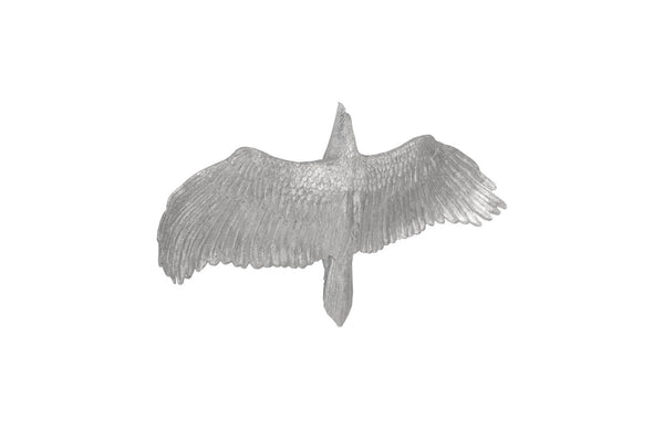 Phillips Collection Soaring Eagle Wall Art – Striking Silver Sculpture for Elegant Modern Decor and Dynamic Gallery Displays Resin, Silver Leaf, SM PH97144