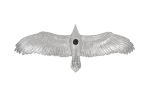 Phillips Collection Soaring Eagle Wall Art – Striking Silver Sculpture for Elegant Modern Decor and Dynamic Gallery Displays Resin, Silver Leaf, SM PH97144