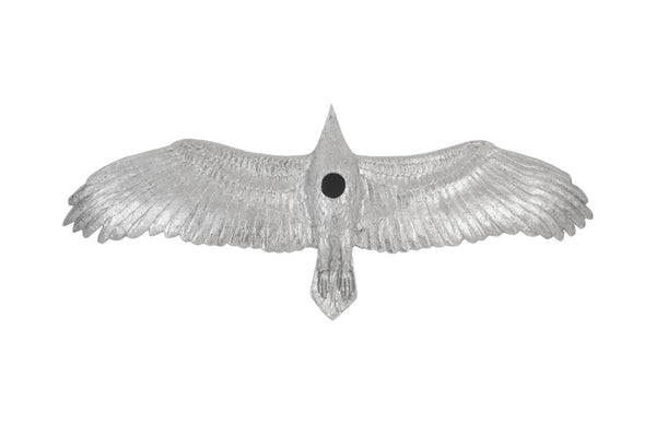 Phillips Collection Soaring Eagle Wall Art – Striking Silver Sculpture for Elegant Modern Decor and Dynamic Gallery Displays Resin, Silver Leaf, SM PH97144