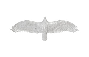 Phillips Collection Soaring Eagle Wall Art – Striking Silver Sculpture for Elegant Modern Decor and Dynamic Gallery Displays Resin, Silver Leaf, SM PH97144
