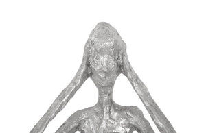 Phillips Collection See, Speak, Hear No Evil Wall Art Trio - Modern Sculptural Decor for Stylish Home Interiors Silver Leaf, Set Of 3 PH97353