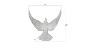 Phillips Collection Dove Wall Art, Elegant Metallic Birds For Dynamic Gallery Displays And Stunning Home Decor Silver Resin Ph97540