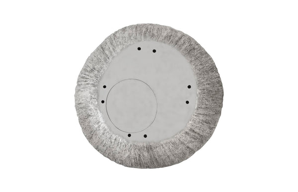 Phillips Collection Convergence Mirror: Artisan Gold-Leafed Wall Decor with Sculptural Design for Modern Interiors Resin, Silver Leaf PH97629