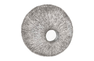 Phillips Collection Convergence Mirror: Artisan Gold-Leafed Wall Decor with Sculptural Design for Modern Interiors Resin, Silver Leaf PH97629