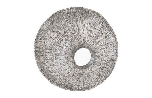 Phillips Collection Convergence Mirror: Artisan Gold-Leafed Wall Decor with Sculptural Design for Modern Interiors Resin, Silver Leaf PH97629