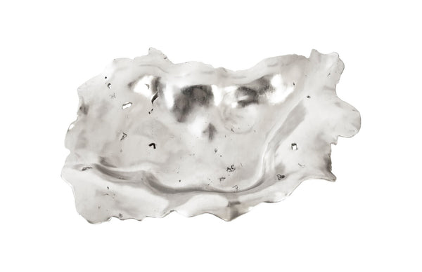 Phillips Collection Rose Burled Wood Bowl In Gleaming Silver Leaf Finish - Durable, Modern Organic Home Decor Accent Silver Resin Ph97645